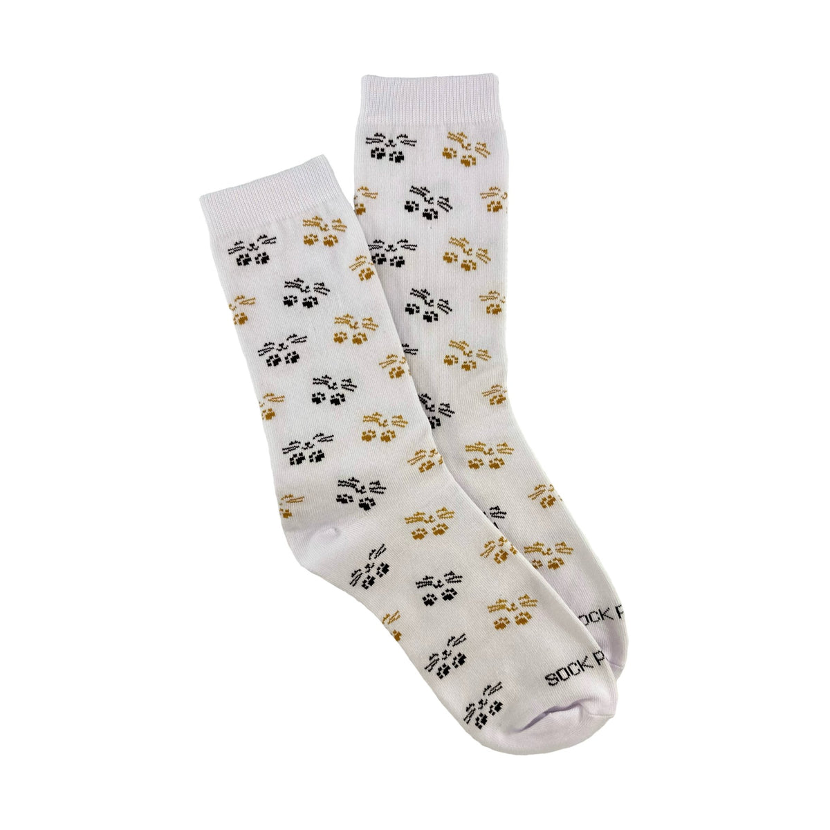 Cat Face and Paws the Sock Panda (Adult Medium - Women's Shoe Sizes 5 - 10)