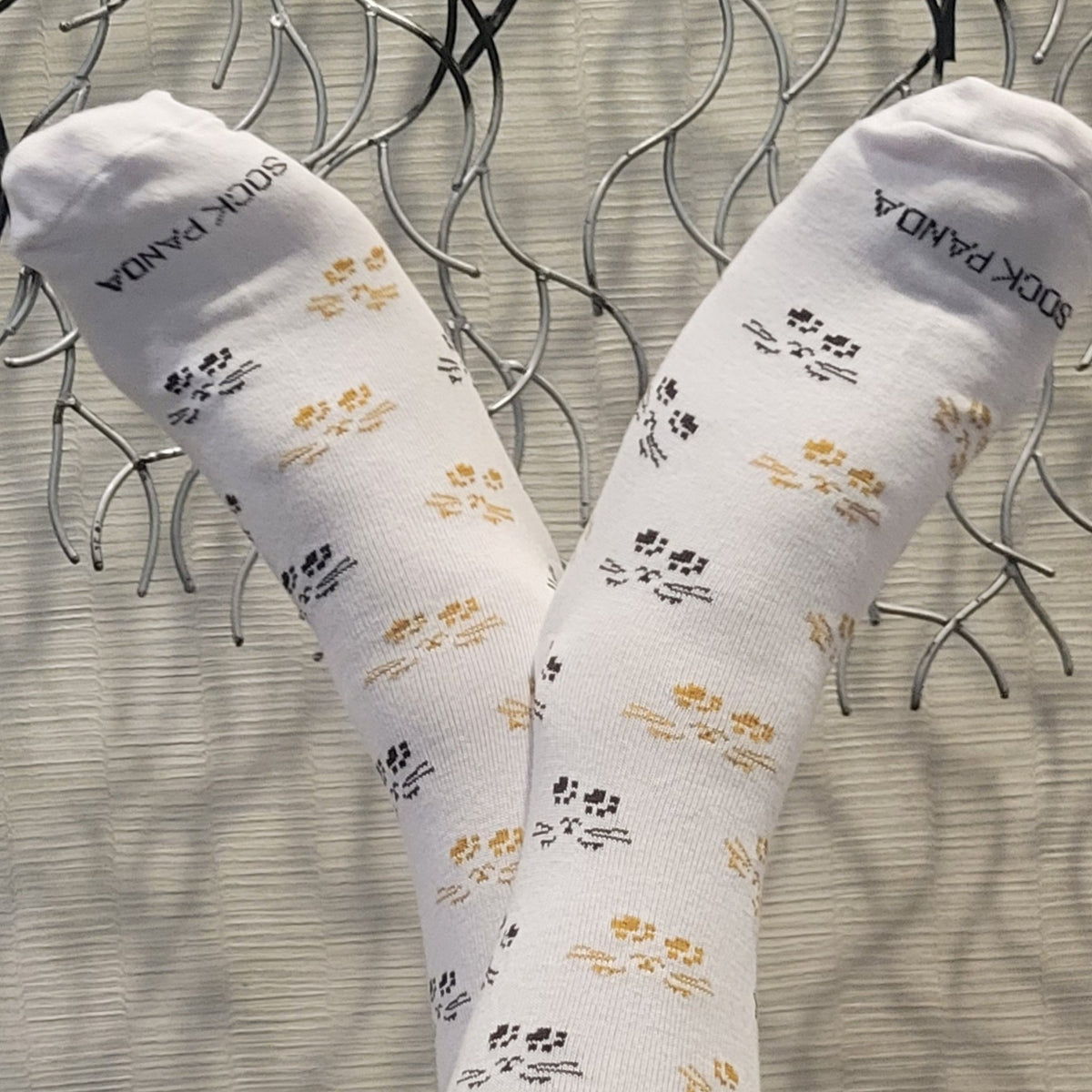 Cat Face and Paws the Sock Panda (Adult Medium - Women's Shoe Sizes 5 - 10)