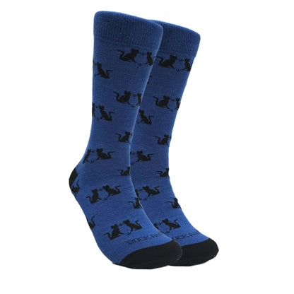 Cat Silhouette Pattern Socks from the Sock Panda (Adult Large - Men's Shoe Sizes 8 - 12)
