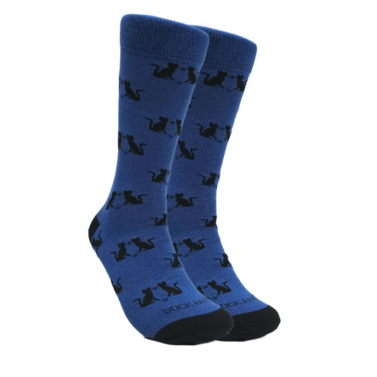 Cat Silhouette Pattern Socks from the Sock Panda (Adult Large - Men's Shoe Sizes 8 - 12)
