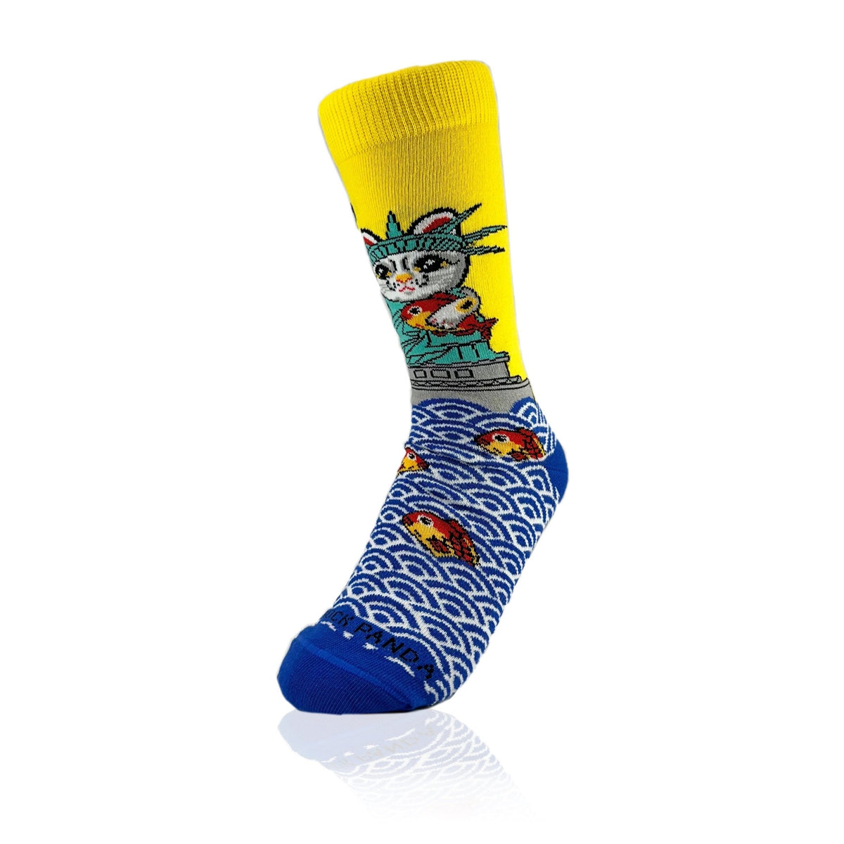 Cat Statue of Liberty Socks from the Sock Panda (Adult Small - Shoe Sizes 2 - 5)