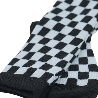 Checkered Pattern Knee High Socks (Adult Medium - Women's Shoe Sizes 5 - 10)