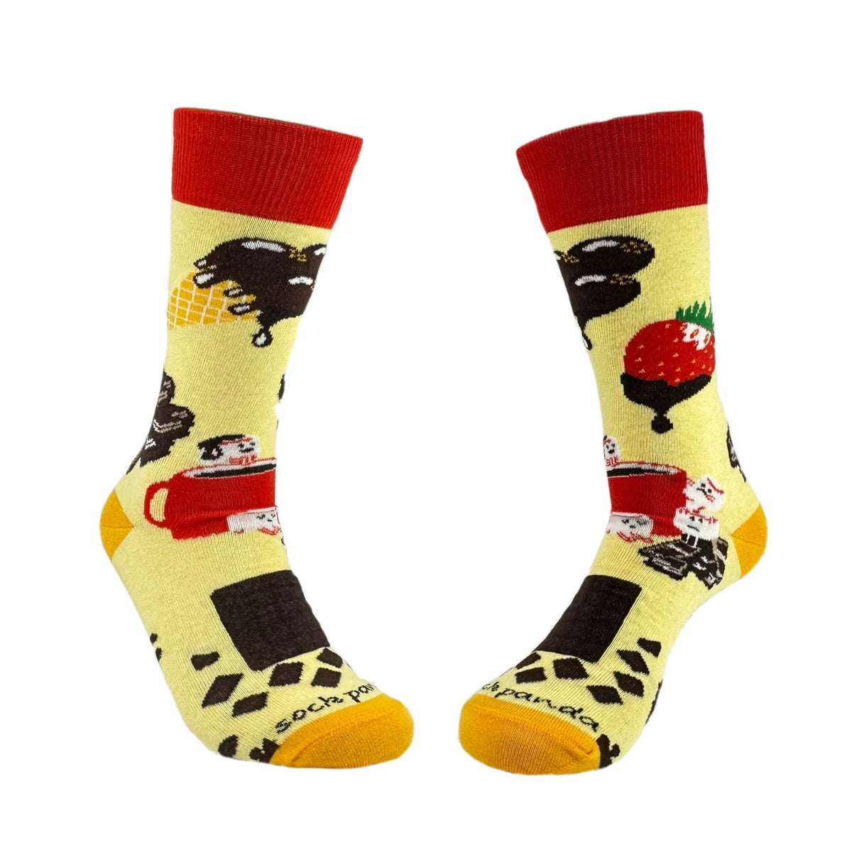 Chocolate Party Time Socks from the Sock Panda (Adult Medium - Women's Shoe Sizes 5 - 10)