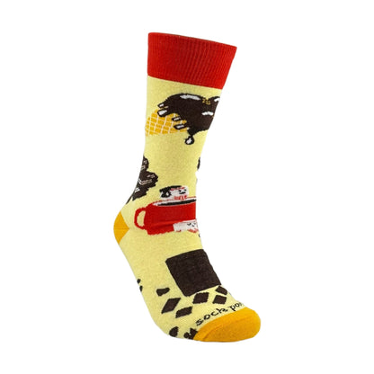 Chocolate Party Time Socks from the Sock Panda (Adult Medium - Women's Shoe Sizes 5 - 10)