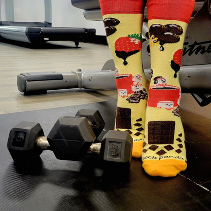 Chocolate Party Time Socks from the Sock Panda (Adult Medium - Women's Shoe Sizes 5 - 10)