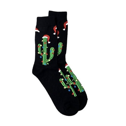 Christmas Cactus Tree Crew Socks from the Sock Panda