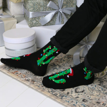 Christmas Cactus Tree Crew Socks from the Sock Panda