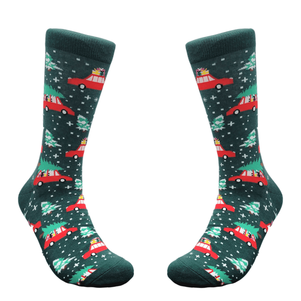 Christmas Tree on a Car Socks from the Sock Panda