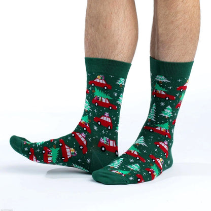 Christmas Tree on a Car Socks from the Sock Panda