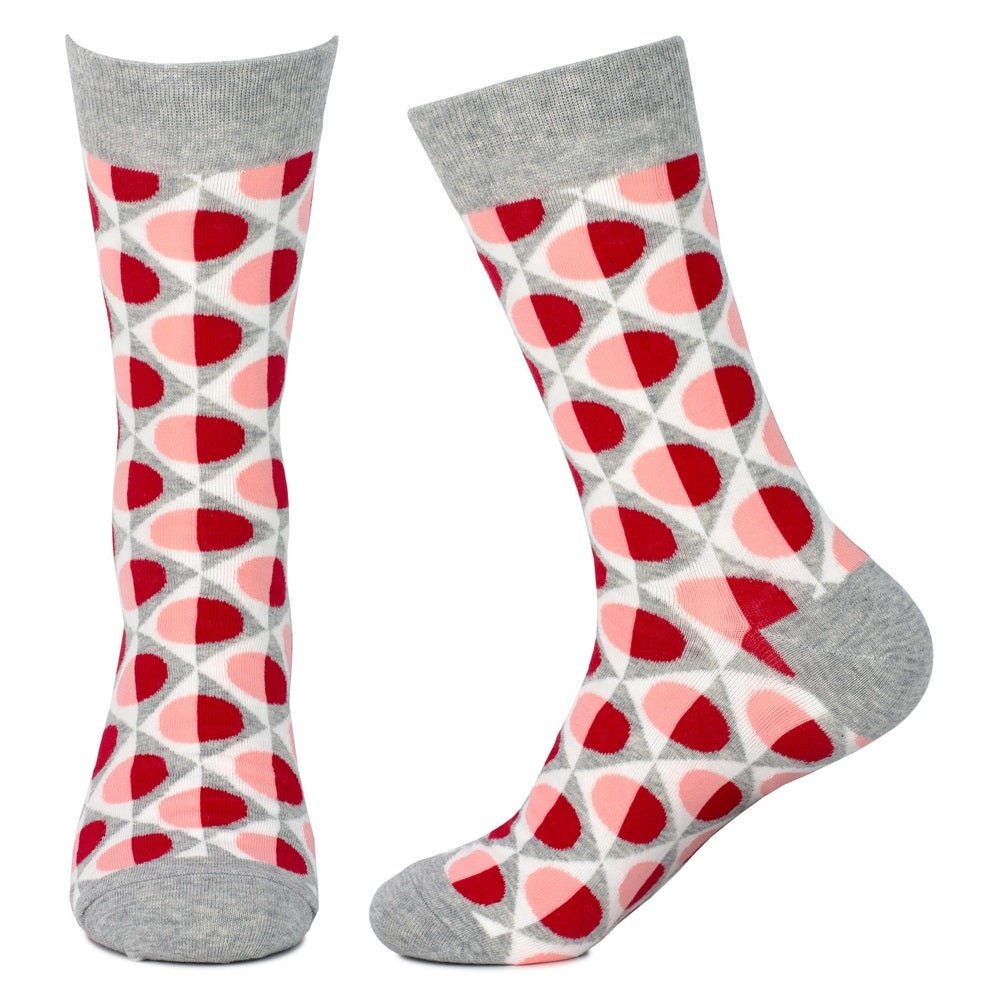 Circle Diamond Geometric Patterned Socks from the Sock Panda (Adult Large - Men's Shoe Sizes 8 - 12)