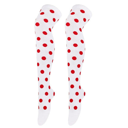 Colorful Polka Dot Pattern Tube Socks from the Sock Panda (Thigh High)