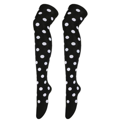Colorful Polka Dot Pattern Tube Socks from the Sock Panda (Thigh High)