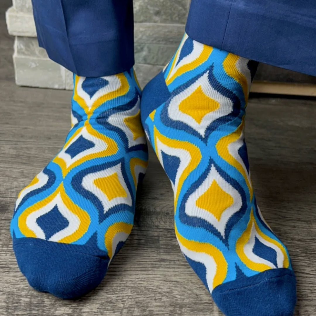 Curvey Patterned Socks from the Sock Panda (Adult Large - Men's Shoe Sizes 8 - 12)