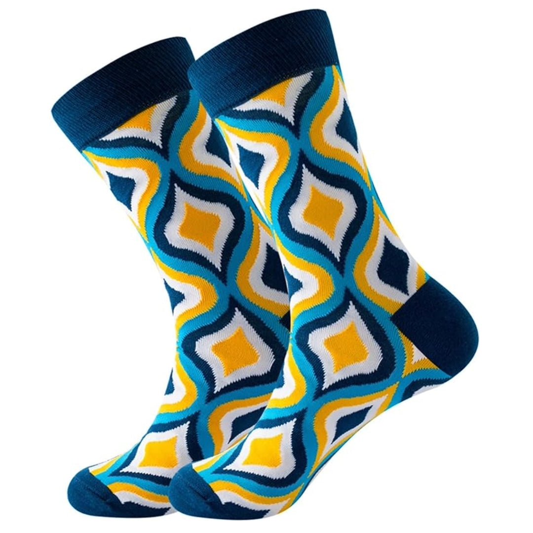 Curvey Patterned Socks from the Sock Panda (Adult Large - Men's Shoe Sizes 8 - 12)