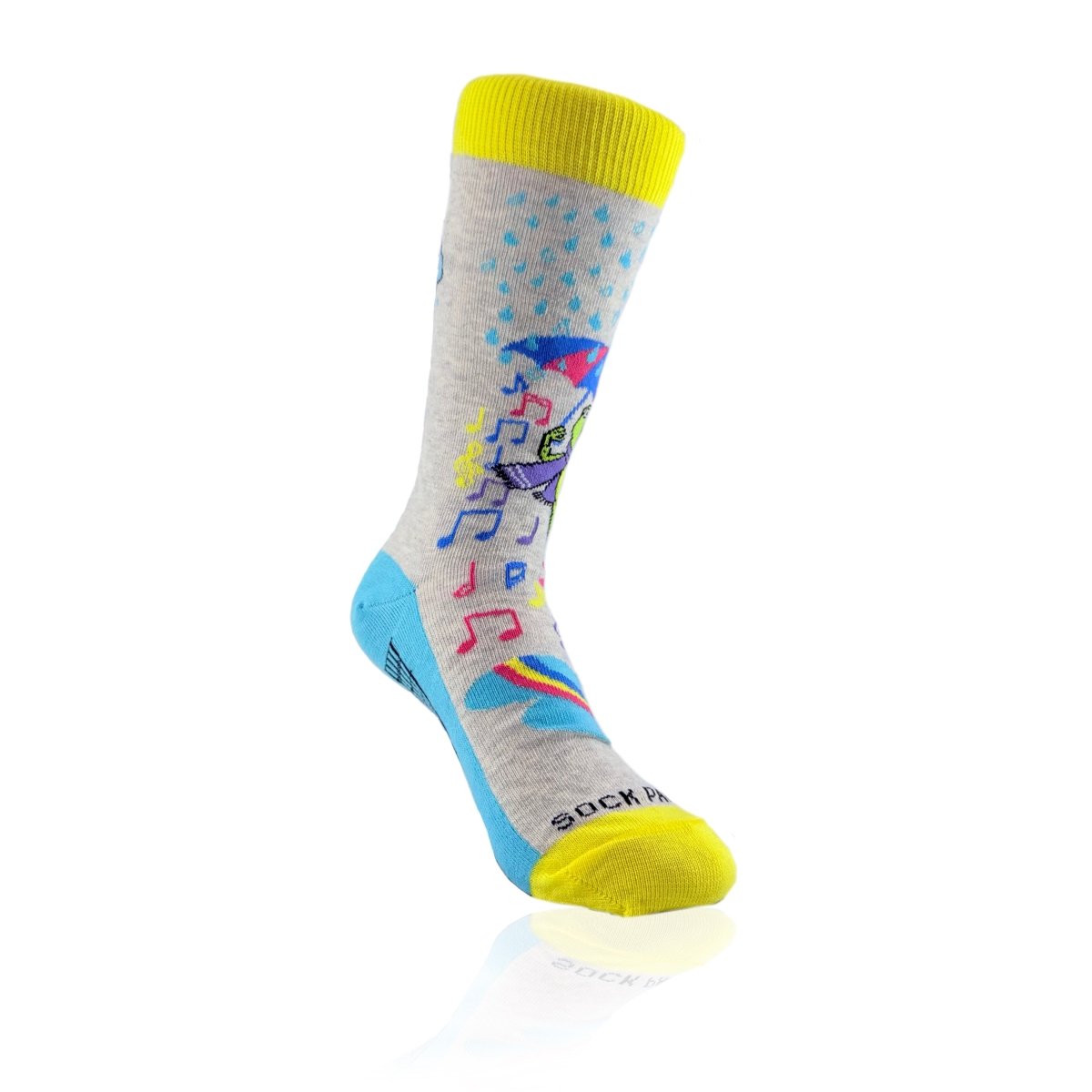 Dancing in the Rain Frog Socks from the Socks Panda (Adult Small) RainFrogSm