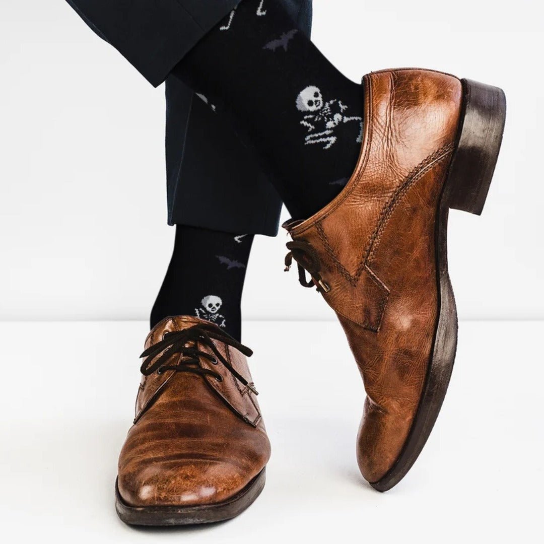 Dancing Skeleton Socks from the Sock Panda (Adult Large - Men's Shoe Sizes 8-12) DanceSkeletonLg2
