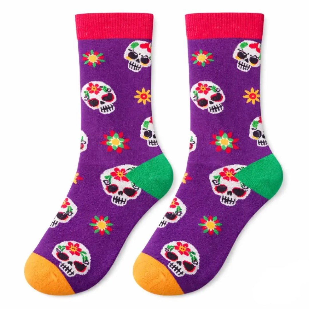 Day of the Dead Skull Socks from the Sock Panda (Adult Medium) DayDeadMd