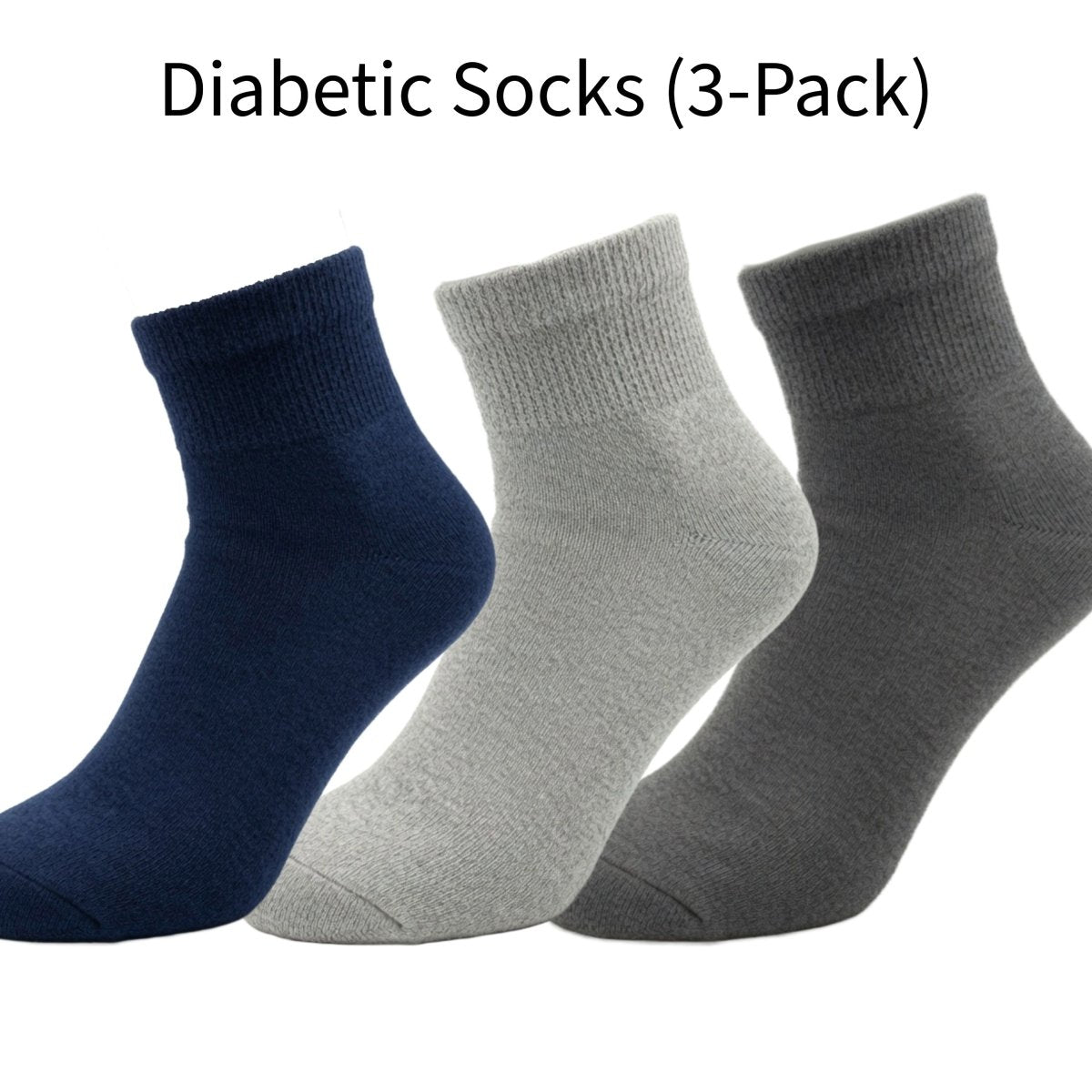 Diabetic Quarter Length Socks from the Sock Panda (3-Pack) QT3pkDiabLg