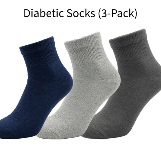 Diabetic Quarter Length Socks from the Sock Panda (3-Pack) QT3pkDiabLg