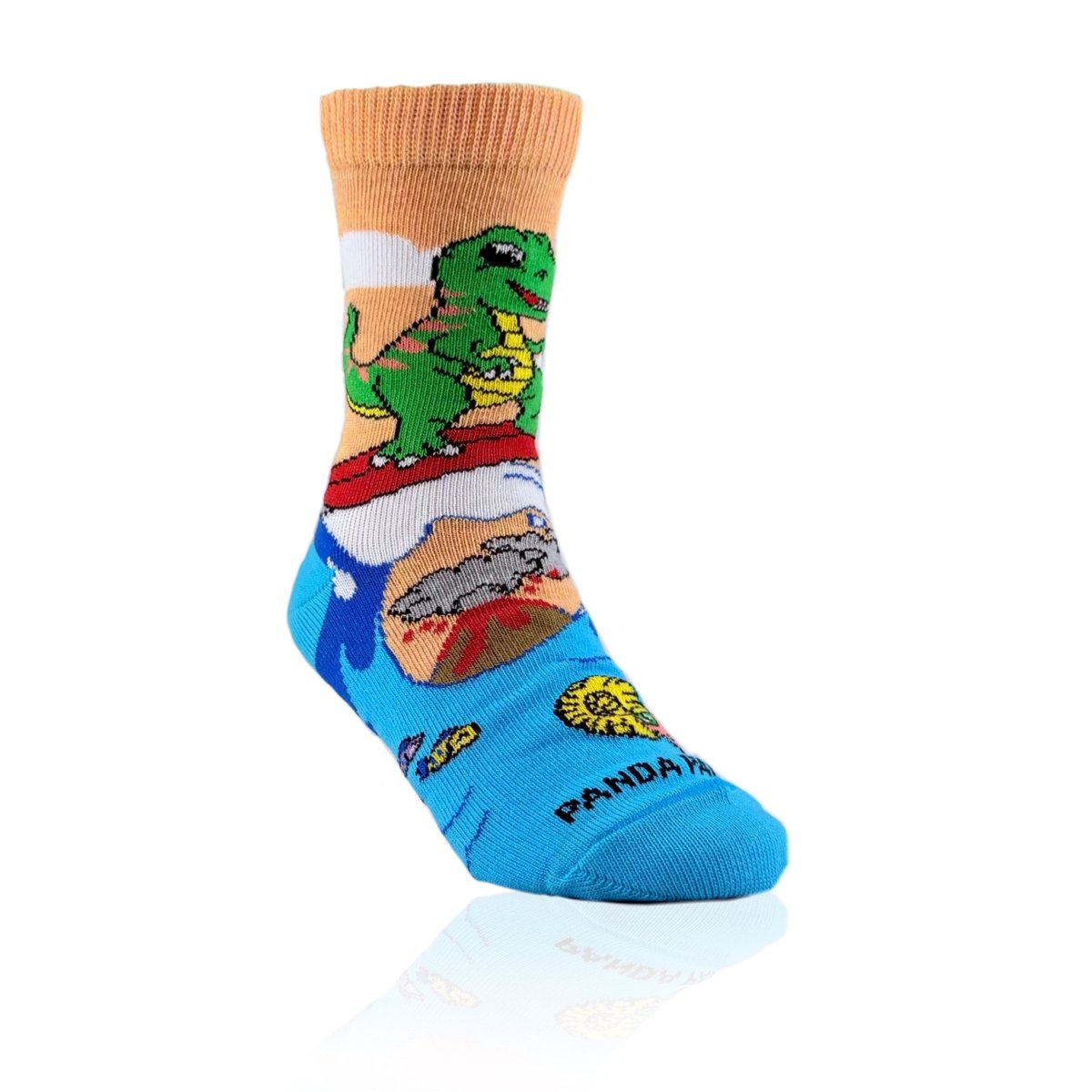 Dinosaur (T-Rex) Surfer Socks from the Sock Panda (Ages 3-7) SurfDinoMd
