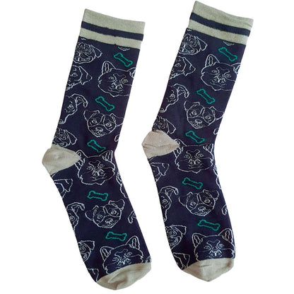 Dog Faces Socks from the Sock Panda (Adult Large - Men's Shoe Sizes 8 - 12)