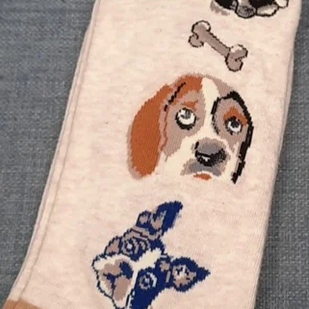 Dog Lovers Socks (Beige) from the Sock Panda