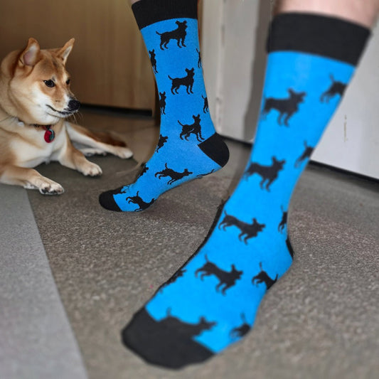 Dog Pattern Socks from the Sock Panda (Adult Large - Men's Shoe Sizes 8 - 12)