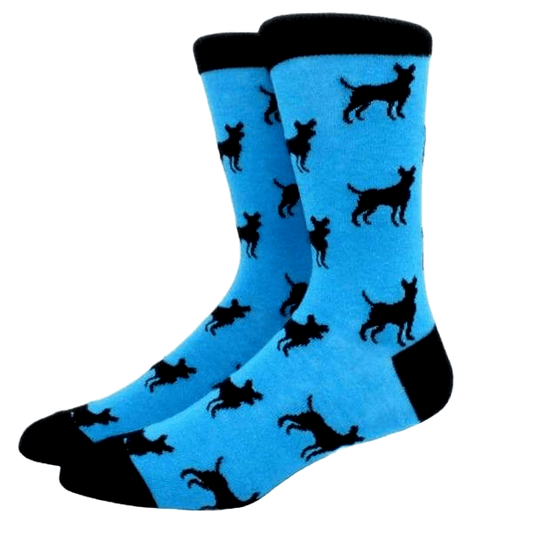 Dog Pattern Socks from the Sock Panda (Adult Large - Men's Shoe Sizes 8 - 12)