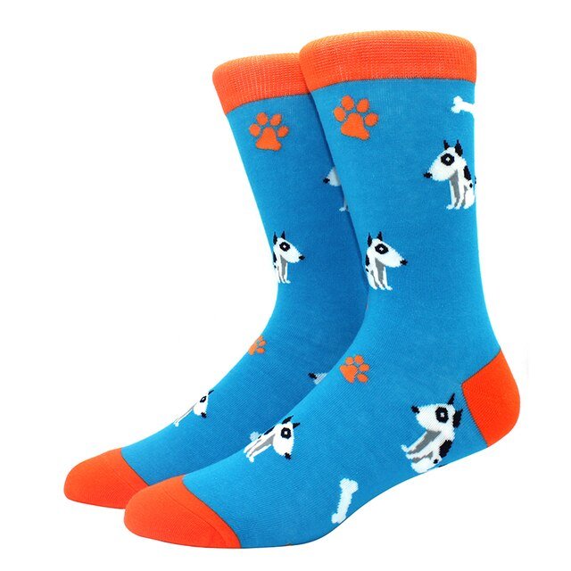 Dog with Bones & Paw Prints from the Sock Panda (Adult Medium - Women's Shoe Sizes 5 - 10)