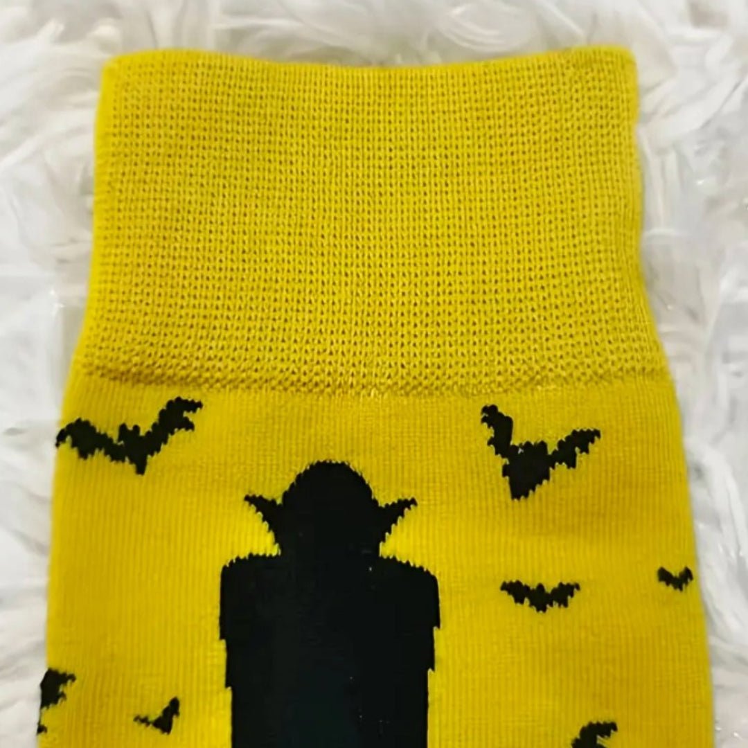 Dracula with Bats Socks (Adult Large - Men's Shoe Sizes 8 - 12)