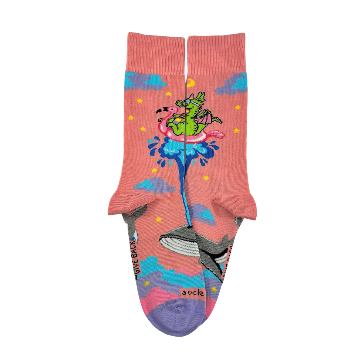 Dream Dragon and Whale Socks from the Sock Panda (Adult Medium - Women's Shoe Sizes 5 - 10)