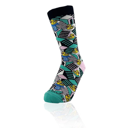 Ducks on Stairs Socks from the Sock Panda (Adult Small)