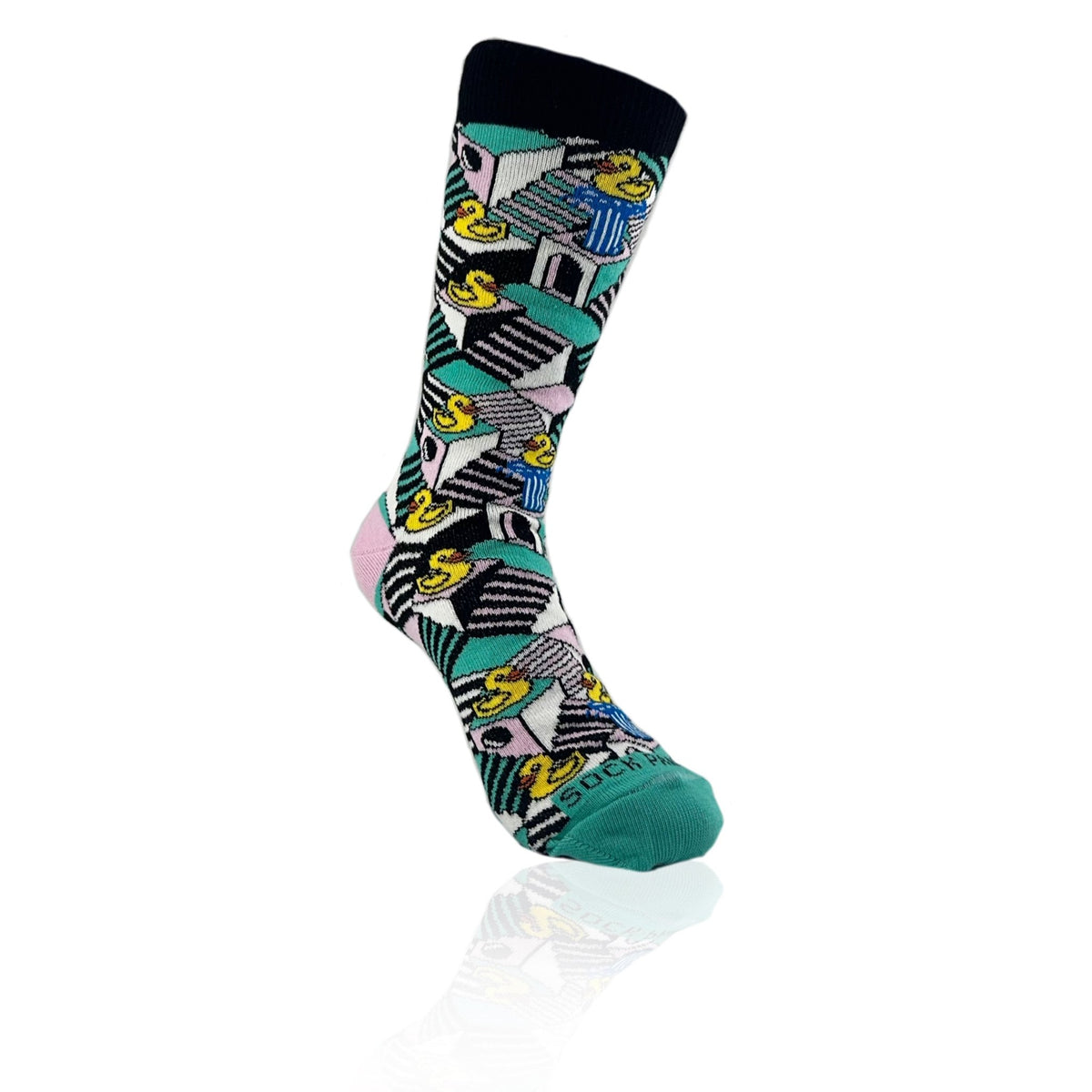 Ducks on Stairs Socks from the Sock Panda (Adult Small)