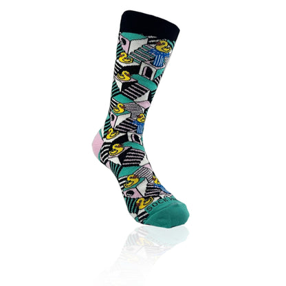 Ducks on Stairs Socks from the Sock Panda (Adult Small)