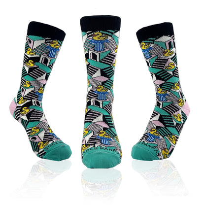 Ducks on Stairs Socks from the Sock Panda (Adult Small)