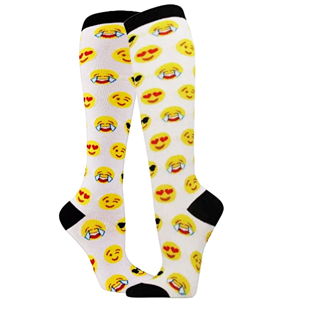 Emoji Pattern Socks from the Sock Panda (Knee High) - 4 Pack
