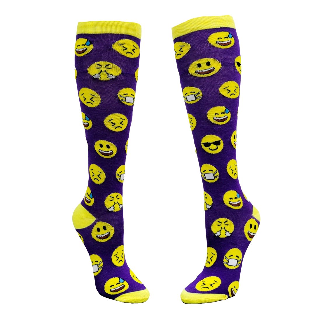 Emoji Pattern Socks from the Sock Panda (Knee High) - 4 Pack