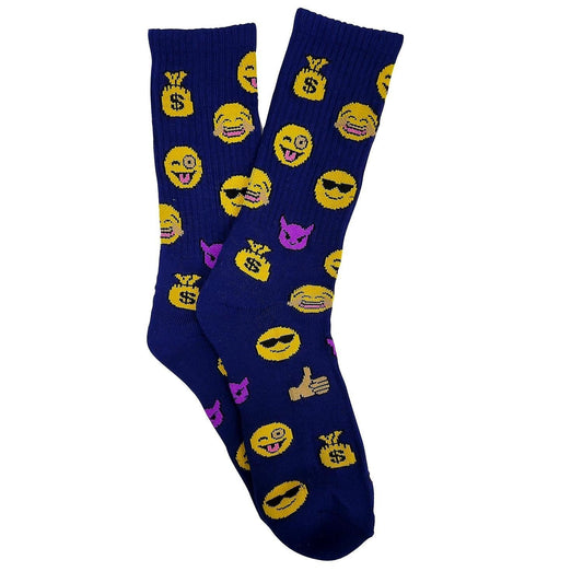 Emoji Socks Toro and Cool Money Bags Street Skate Socks (Adult Large - Men's Shoe Sizes 8 - 12)