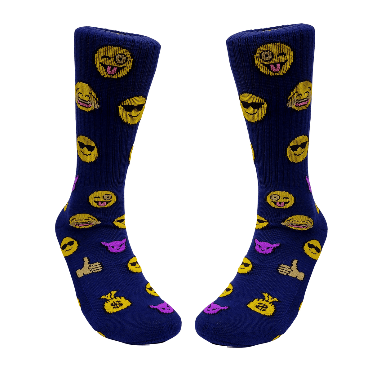 Emoji Socks Toro and Cool Money Bags Street Skate Socks (Adult Large - Men's Shoe Sizes 8 - 12)