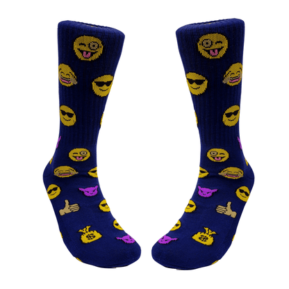 Emoji Socks Toro and Cool Money Bags Street Skate Socks (Adult Large - Men's Shoe Sizes 8 - 12)