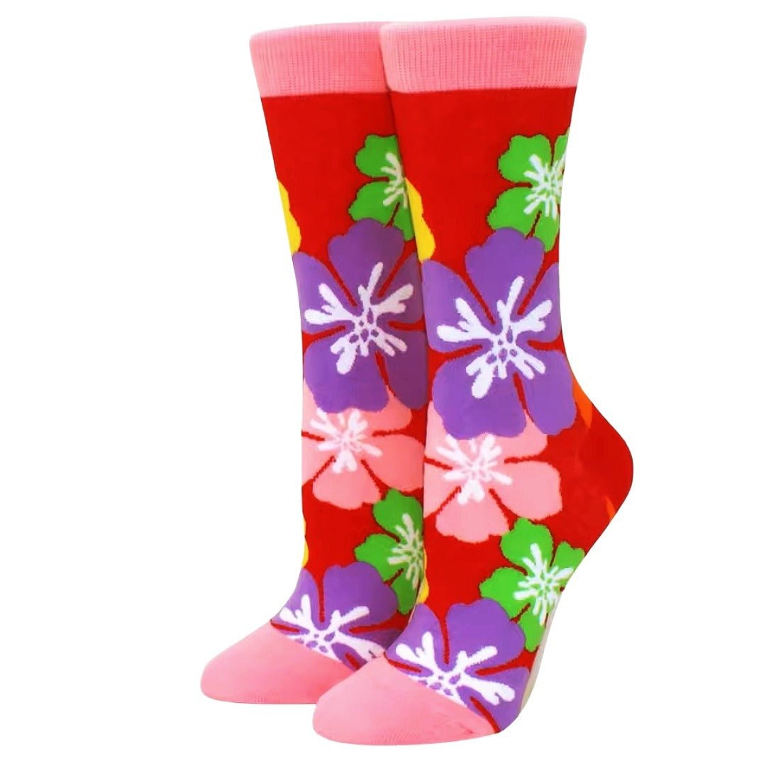 Exotic Flower Socks from the Sock Panda (Adult Medium - Women's Shoe Sizes 5 - 10)