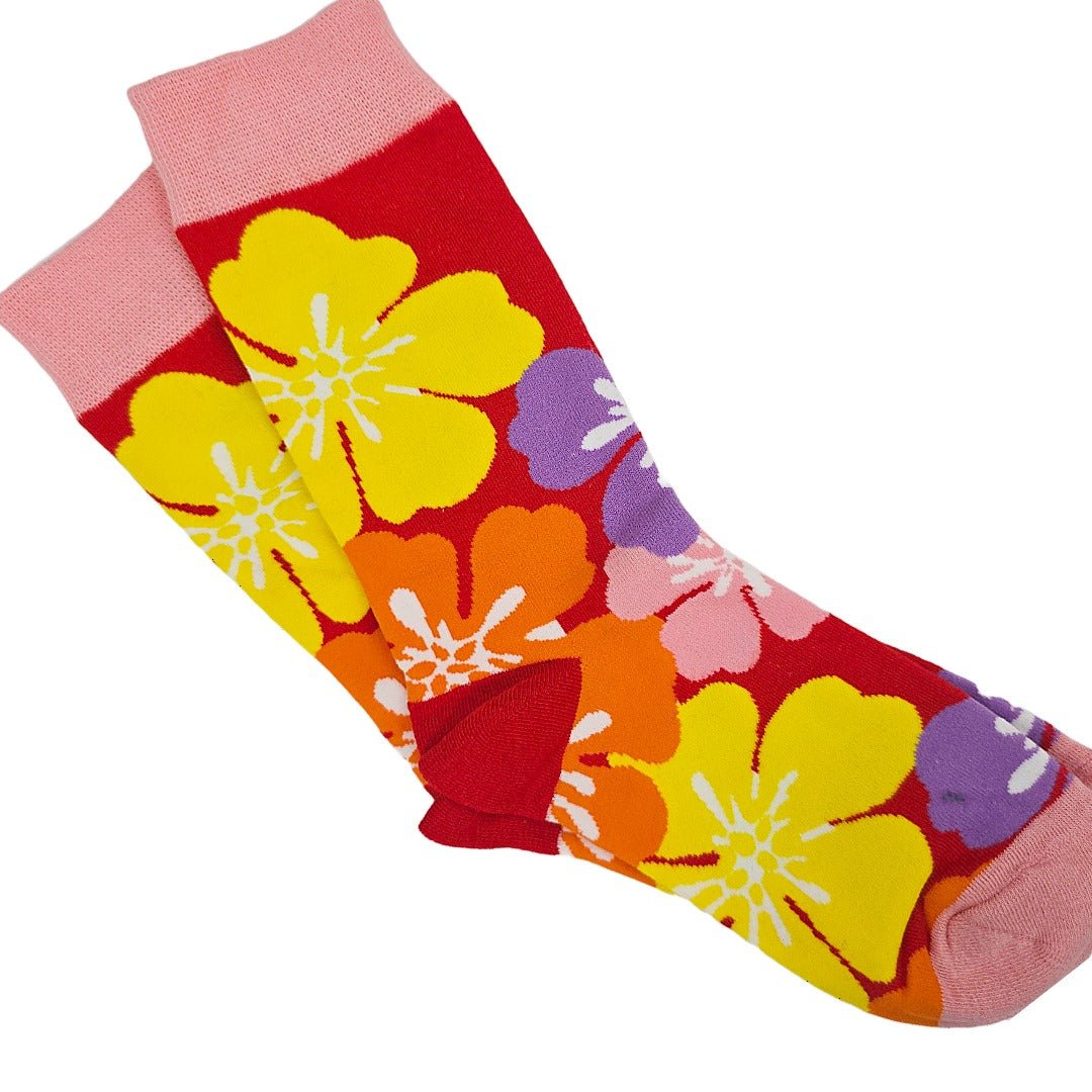 Exotic Flower Socks from the Sock Panda (Adult Medium - Women's Shoe Sizes 5 - 10)