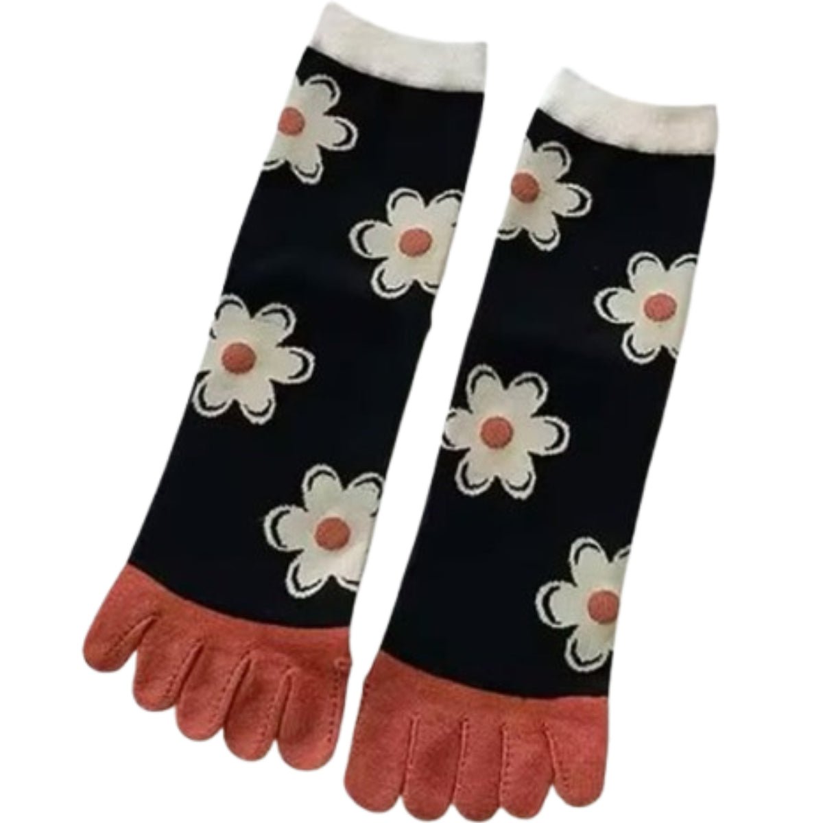 Flower Toe Socks (Adult Medium - Women's Shoe Sizes 5 - 10)