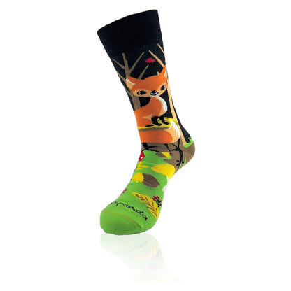 Fox in the Woods Socks from the Sock Panda (Adult Medium)