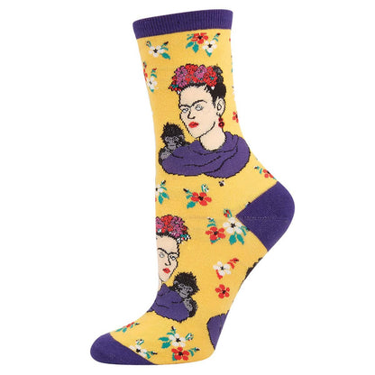 Frida Kahlo Portrait Socks (Adult Medium - Women's Shoe Sizes 5 - 10)