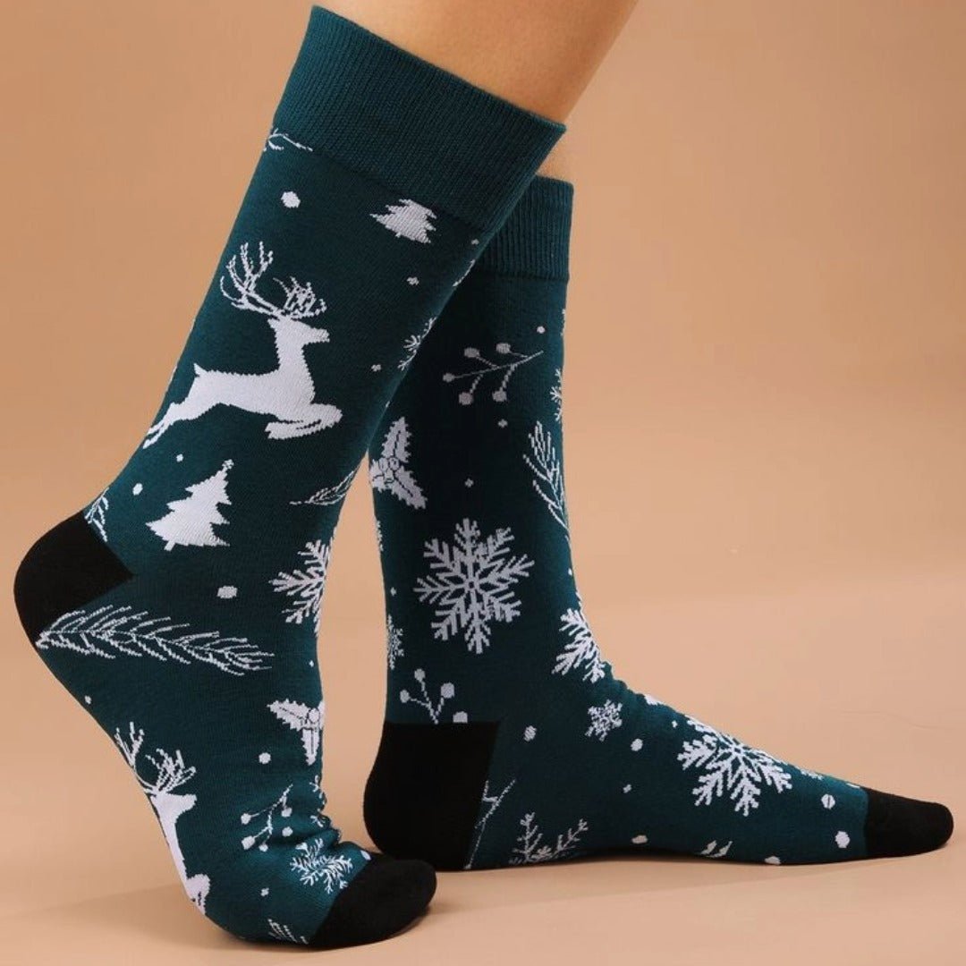 Frolicking Reindeer Socks from the Sock Panda (Adult Large - Men's Shoe Sizes 8 - 12)