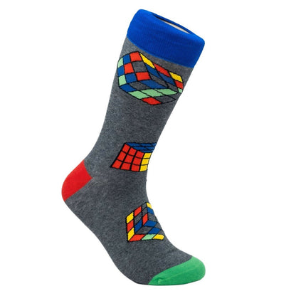 Fun Puzzle Cube Socks - Sock Panda (Adult Large - Men's Shoe Sizes 8 - 12)