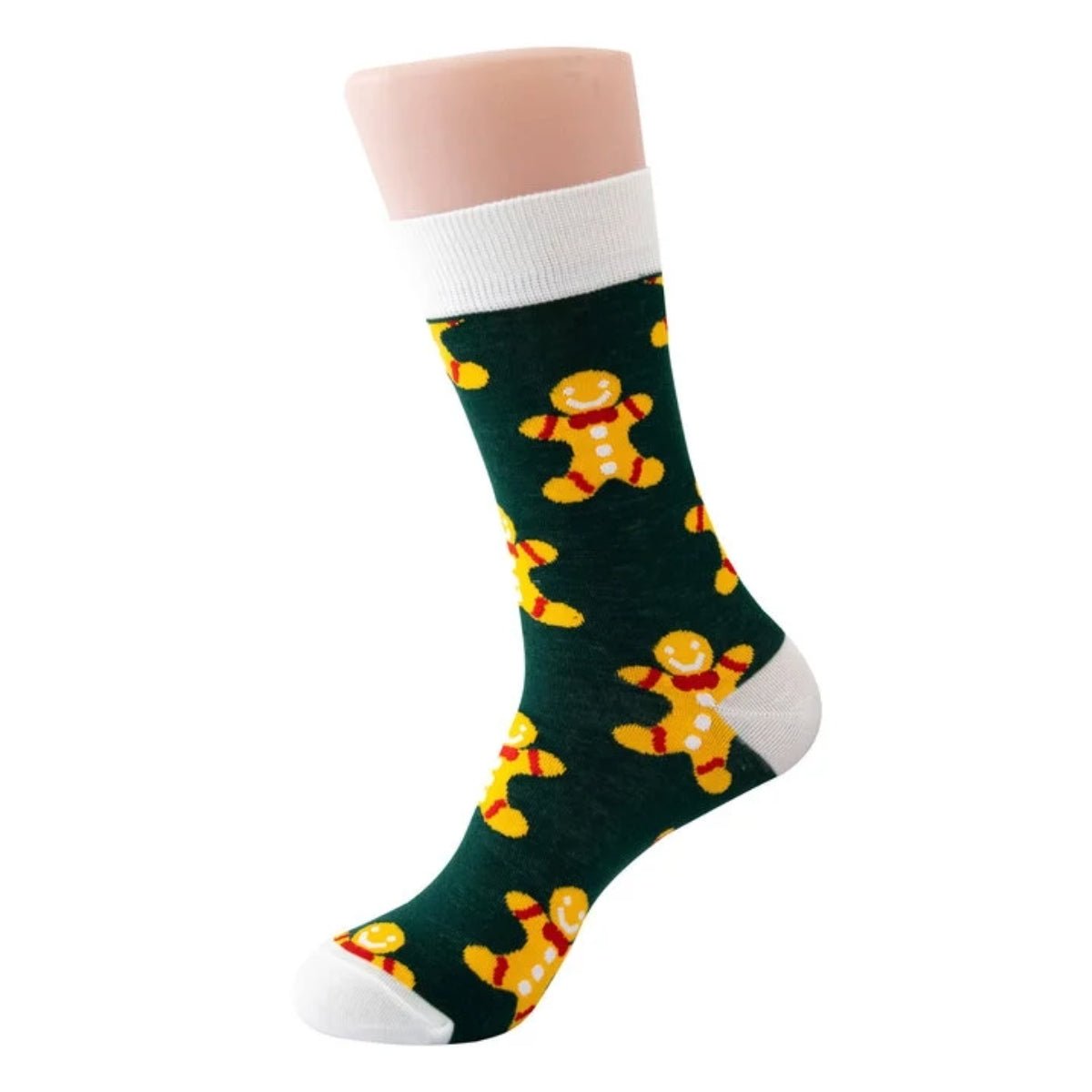 Gingerbread Man Patterned Socks (Adult Medium - Women's Shoe Sizes 5 - 10)