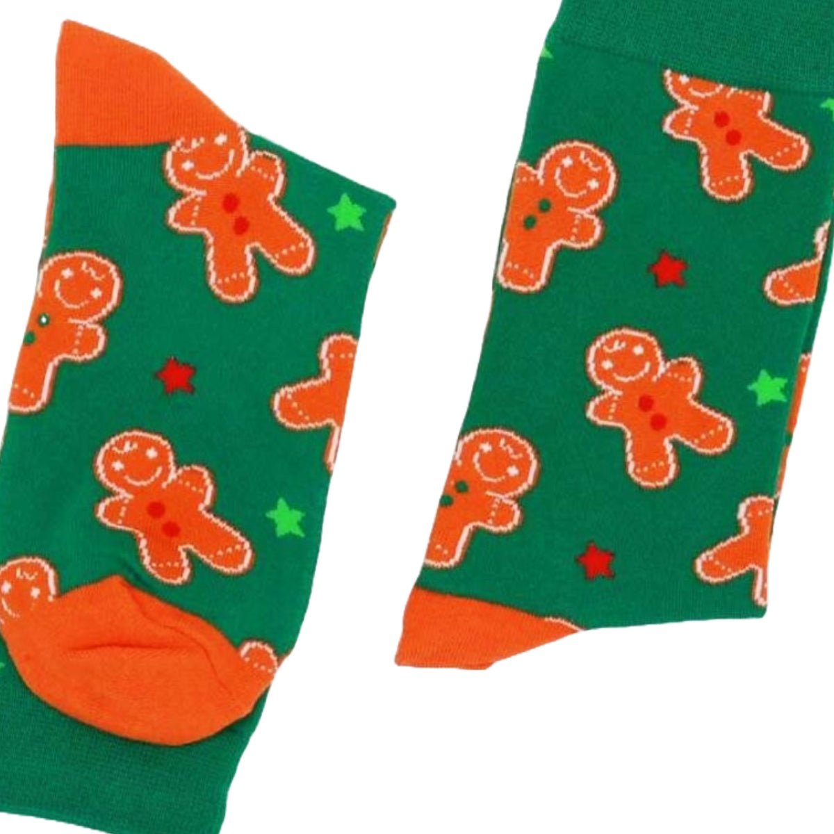 Gingerbread Man Patterned Socks (Adult Medium - Women's Shoe Sizes 5 - 10)