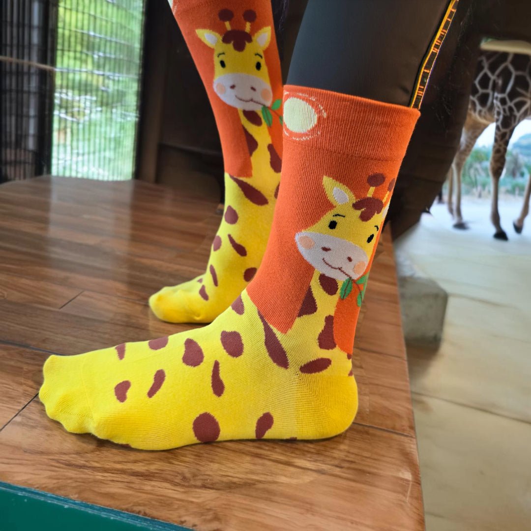 Giraffe Socks from the Sock Panda (Adult Medium - Women's Shoe Sizes 5 - 10)
